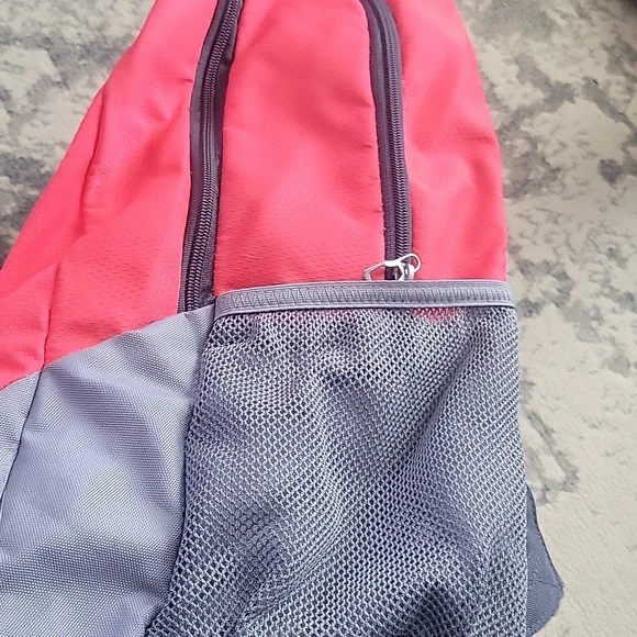 Adidas Pink and Gray Men's Backpack - Picture 6 of 8